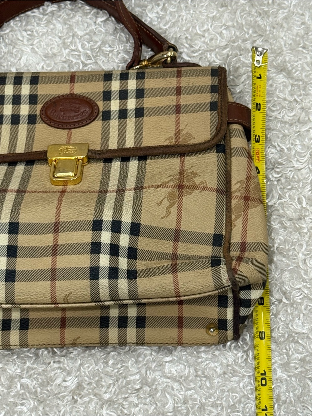 Burberry Haymarket Check Top Handle Bag - Picture 12 of 16